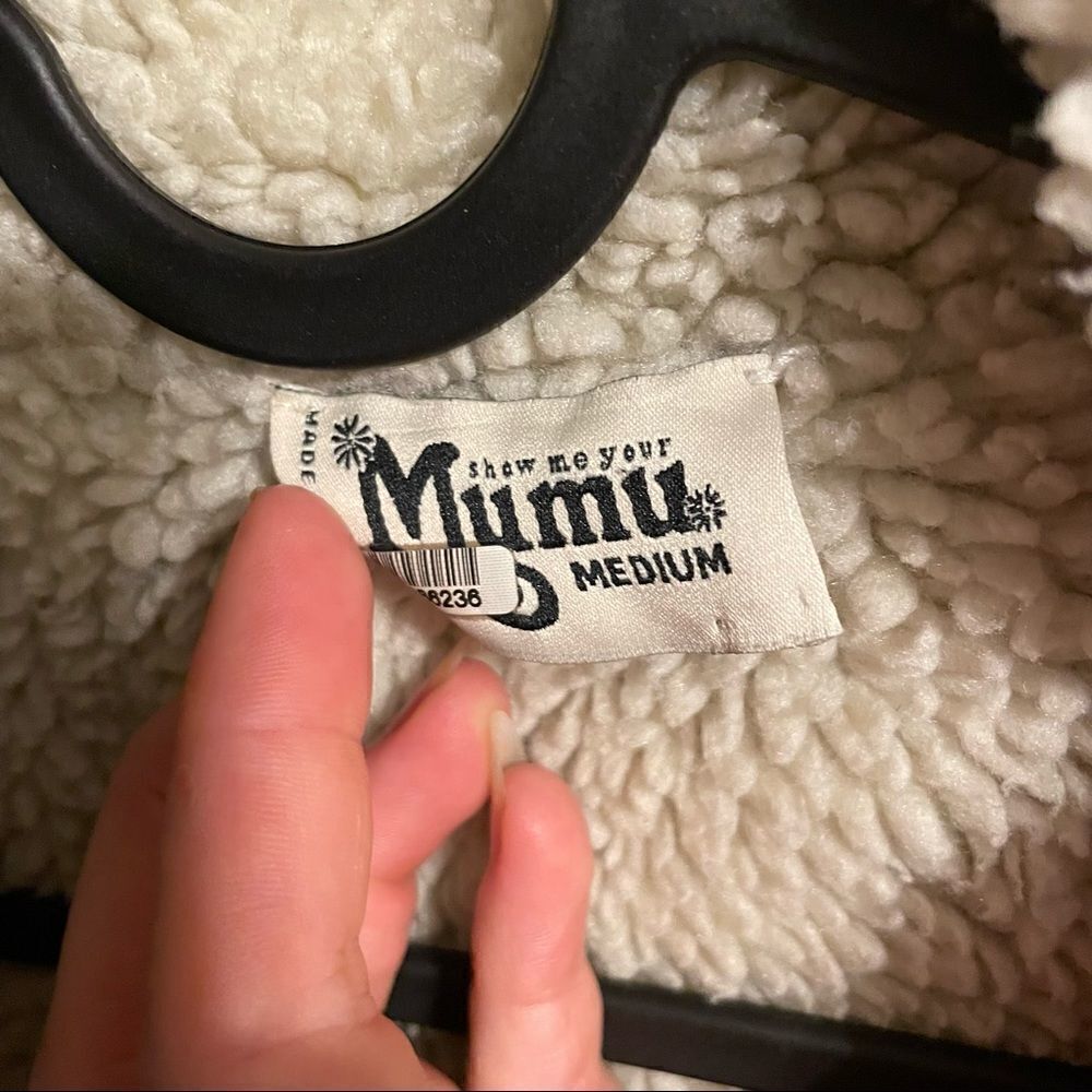 Show Me Your Mumu Elisha Corduroy Sherpa Jacket Black M - Picture 6 of 9